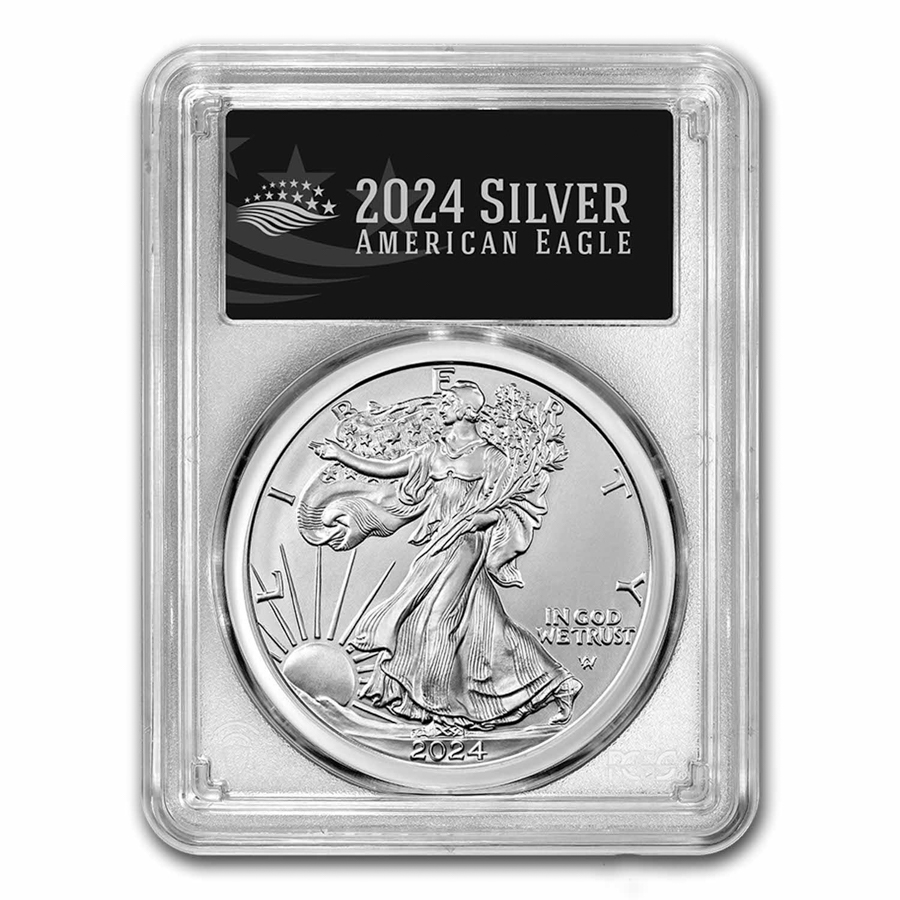 2024 American Silver Eagle MS-70 PCGS (FirstStrike®, Black